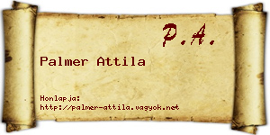 Palmer Attila névjegykártya